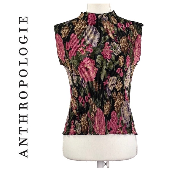 Anthropologie Tops - ANTHROPOLOGIE | Jaipur Floral Pleated Blouse